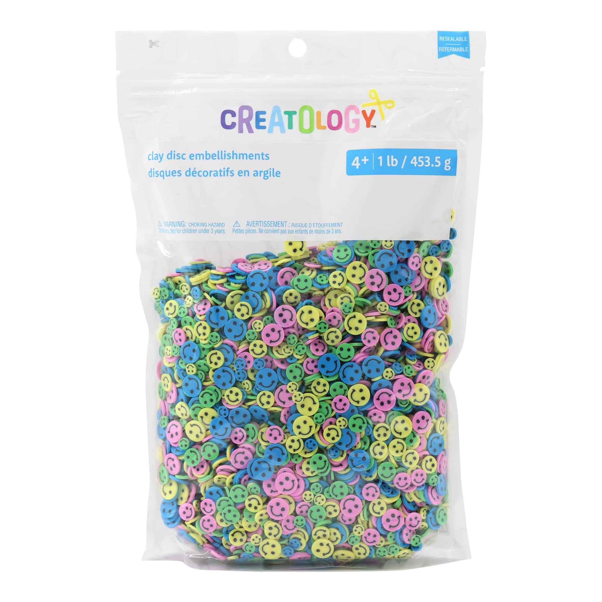 1lb. Smiley Face Clay Disc Embellishments by Creatology™
